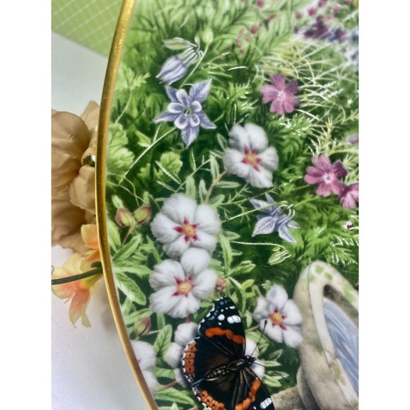 Franklin porcelain plate by Peter Banett, made in England, blue 9 1/4", Limited - Picture 4 of 17